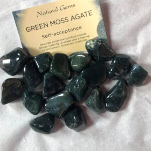 Green Moss Agate Tumble Stone