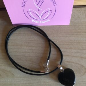 Black Obsidian Heart Necklace