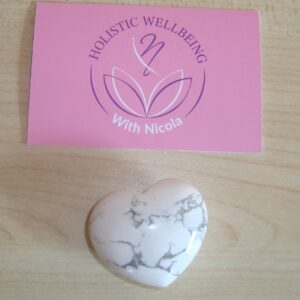 White Howlite Heart