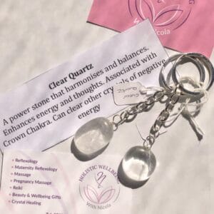 Clear Quartz Keyring