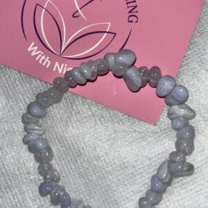 Blue Lace Agate Chip Bracelet