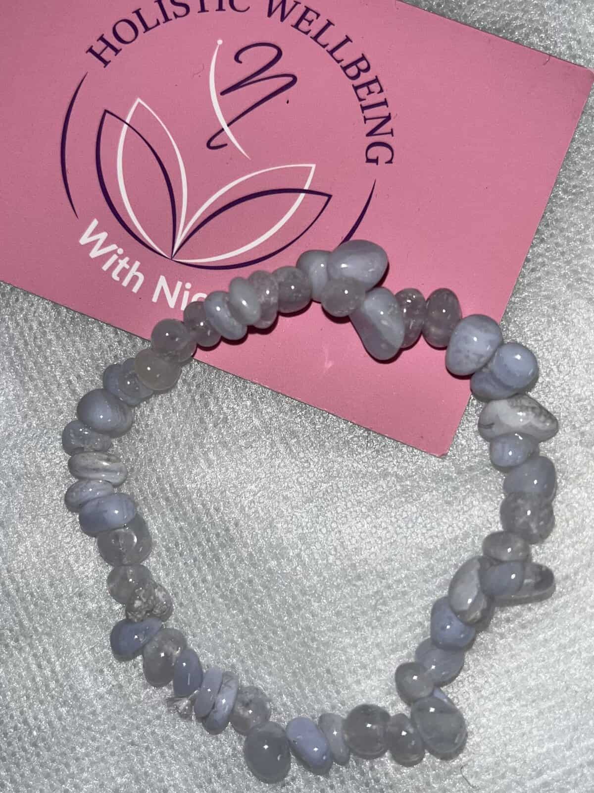 Blue Lace Agate Chip Bracelet